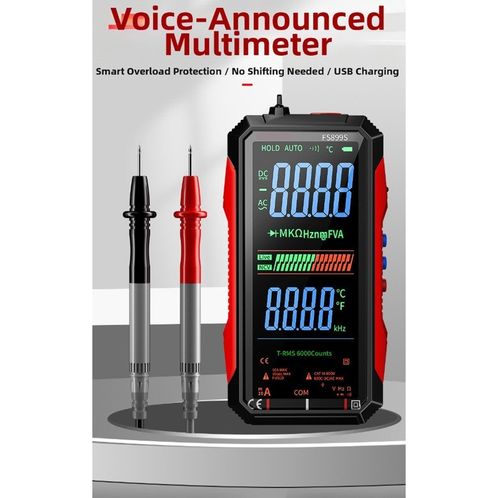 Digital Multimeter FS899S With Auto Ranging And For Rechargeable Battery USB