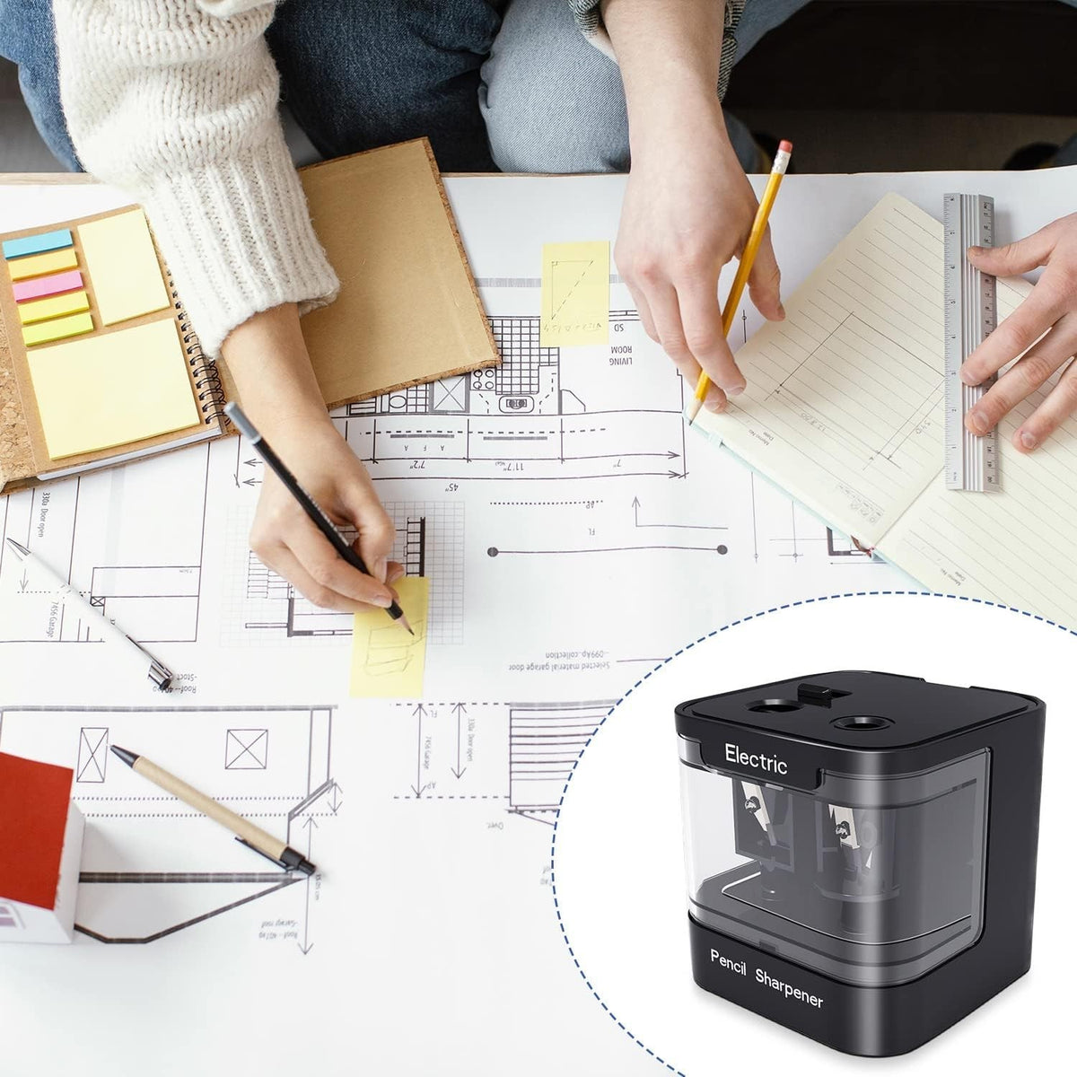 Electric Pencil Sharpener Automatic Desktop Pencil Sharpener Cutter Stationery