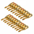 20 x 4mm Gold Plated Musical Audio Speaker Cable Wire Connector 4mm Banana Plugs