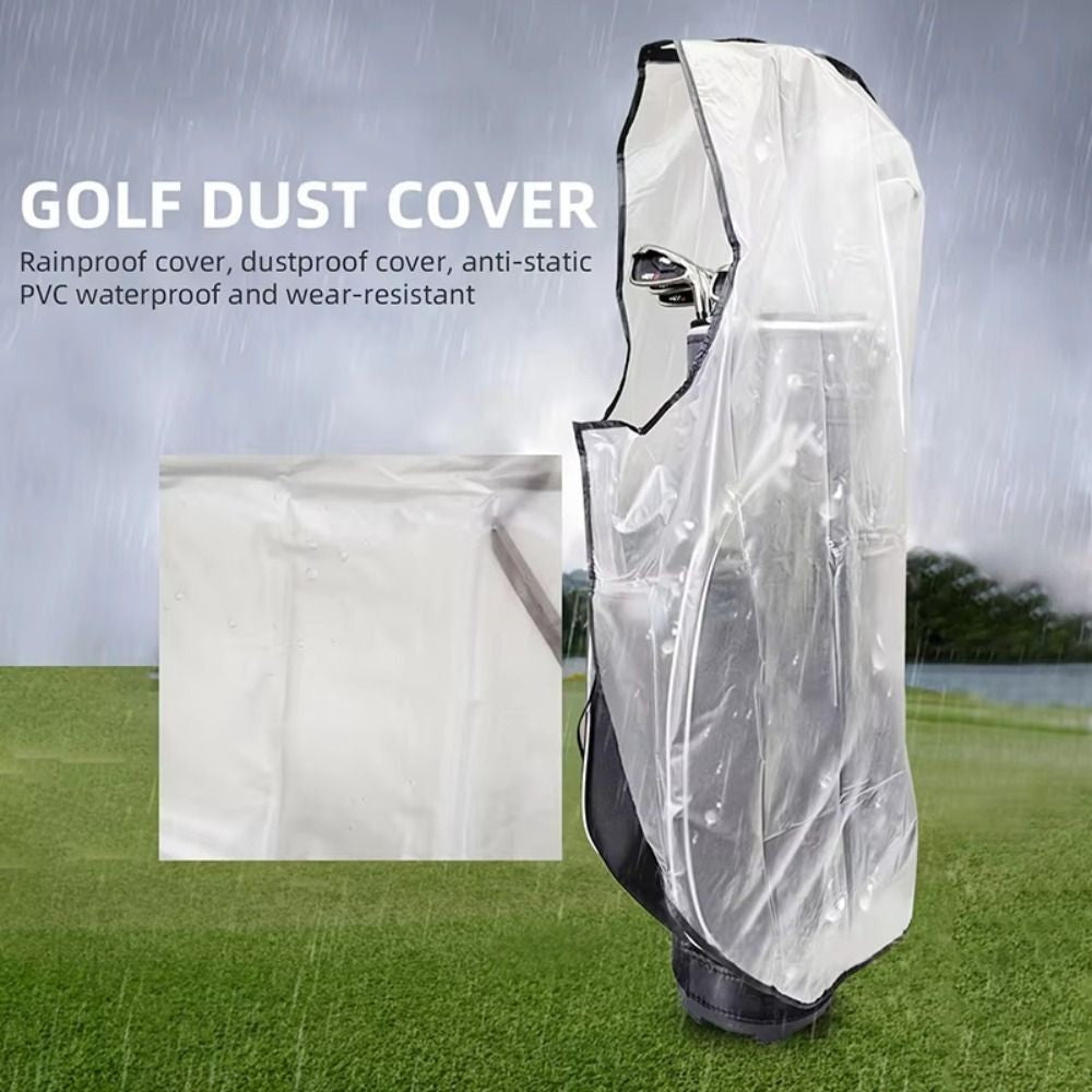 Golf Bag Rain Coat PVC Golf Bag Cover With Zipper Waterproof Golf Bags Shield