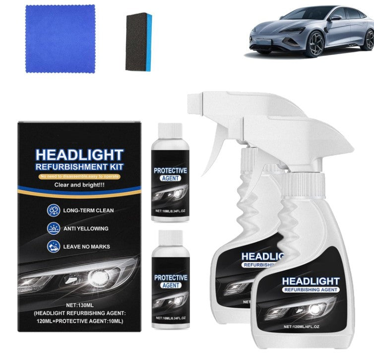 Q4 Headlight Restoration,Automotive Tourgoing Headlamp Restoration Fluid Kit
