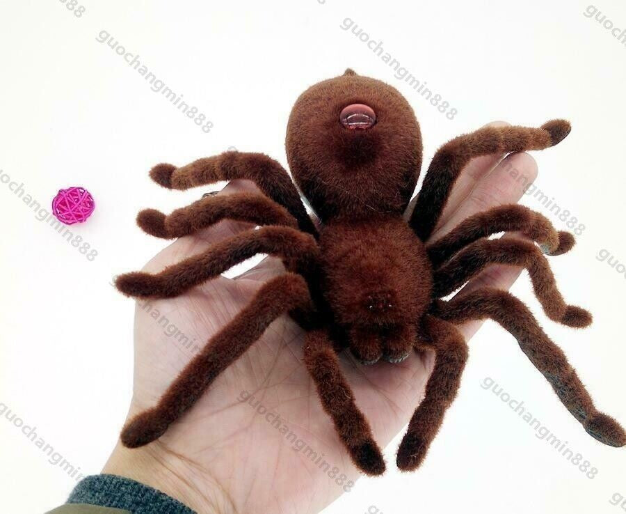 RC Tarantula Plush Spider Scary Prank Toy Infrared Remote Control for Children