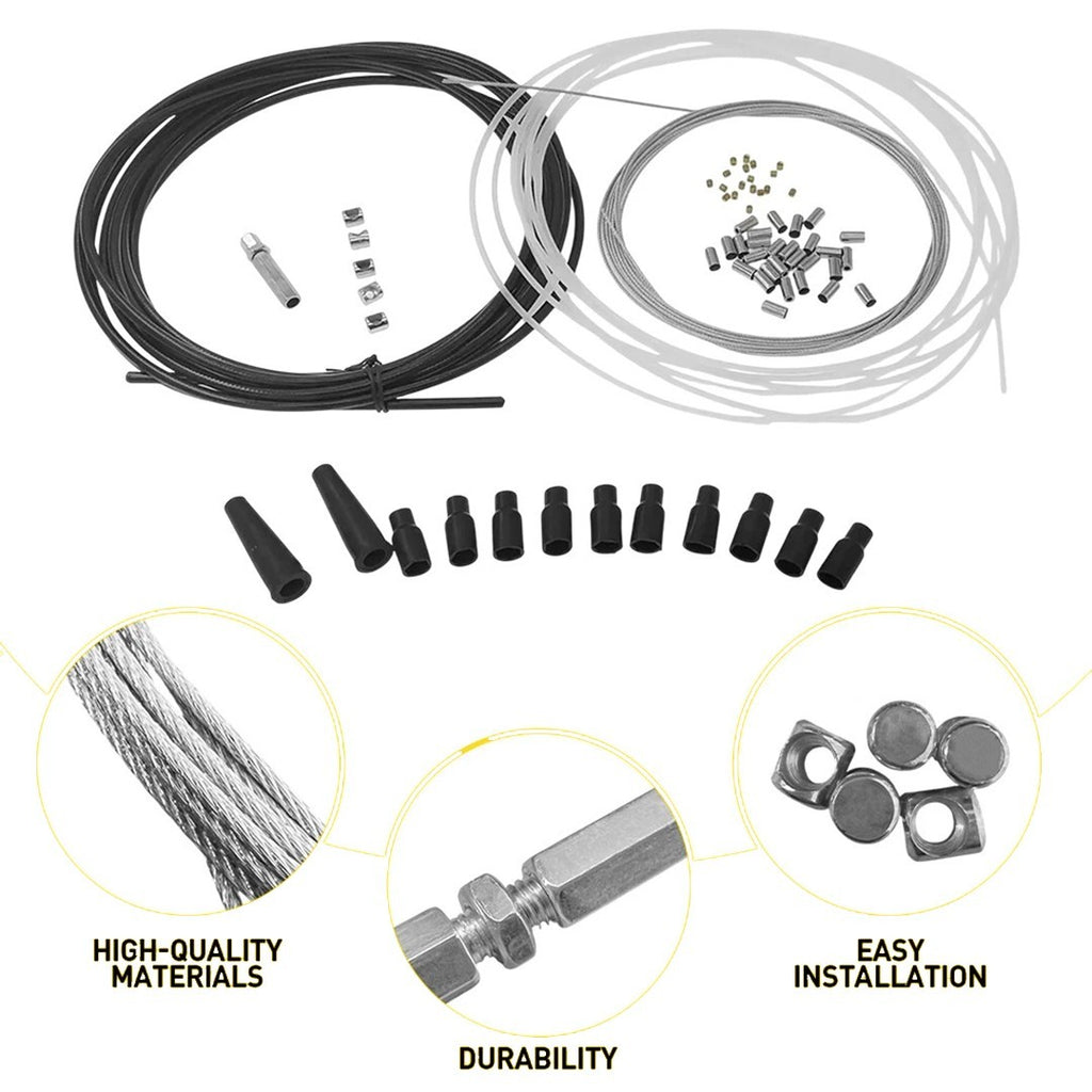 Universal 5 Metres DIY Throttle Cable Kit Nipples Ferrules Motorbike Replacement