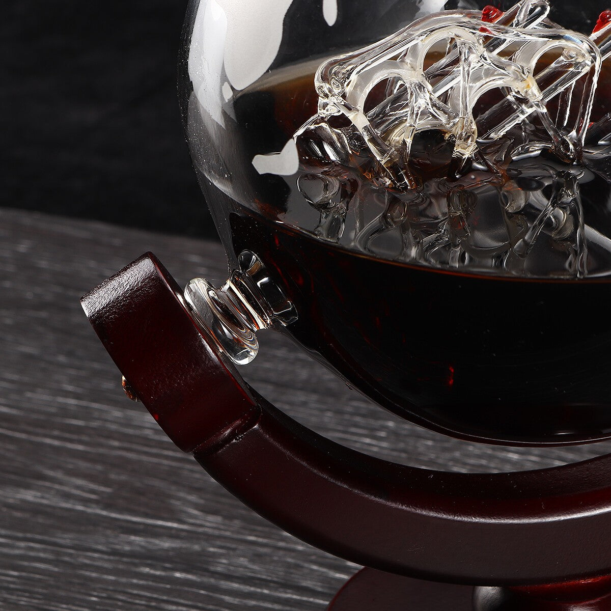 750ml Wine Decanter Glass World Globe Whiskey Vodka Liquor Large Capacity Bottle