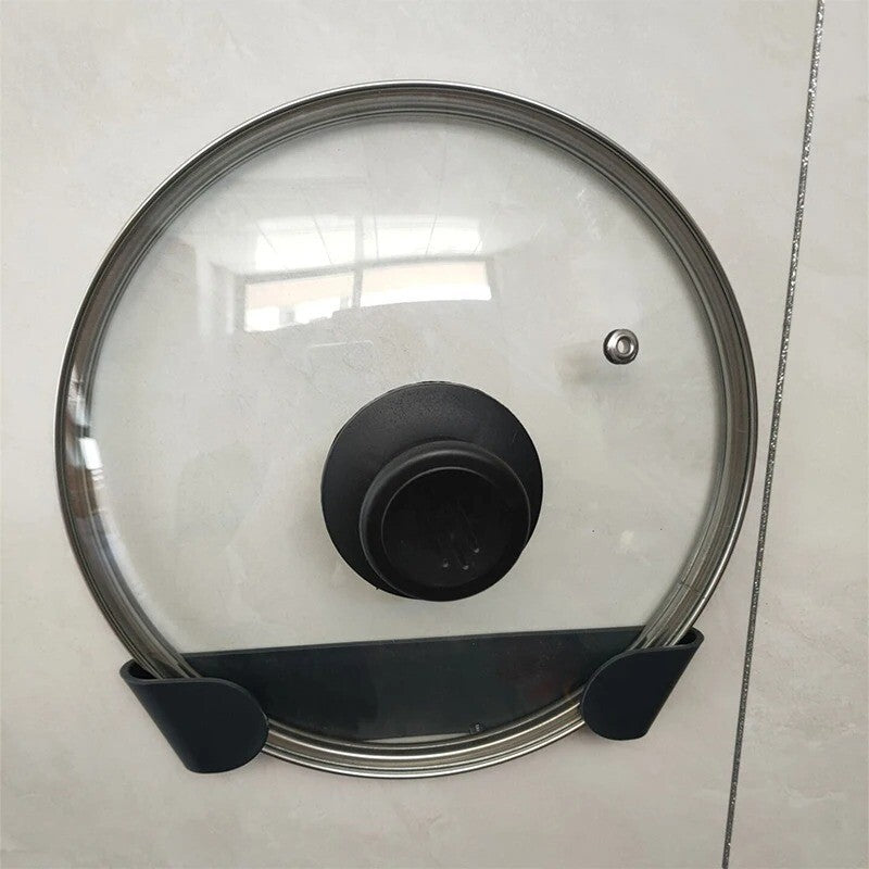 4x Saucepan Pot Pan Lid Organiser Holder Wall-Mounted Cupboard Cabinet Door