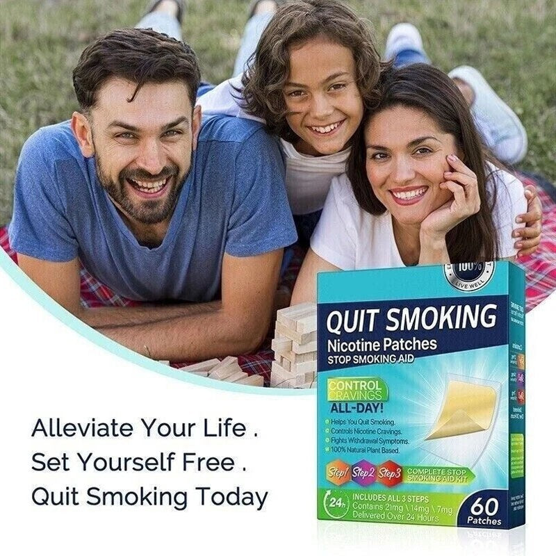 Nicotine Patches Stop Smoking Aid Steps 1 Through 3 to Quit Smoking Patches New