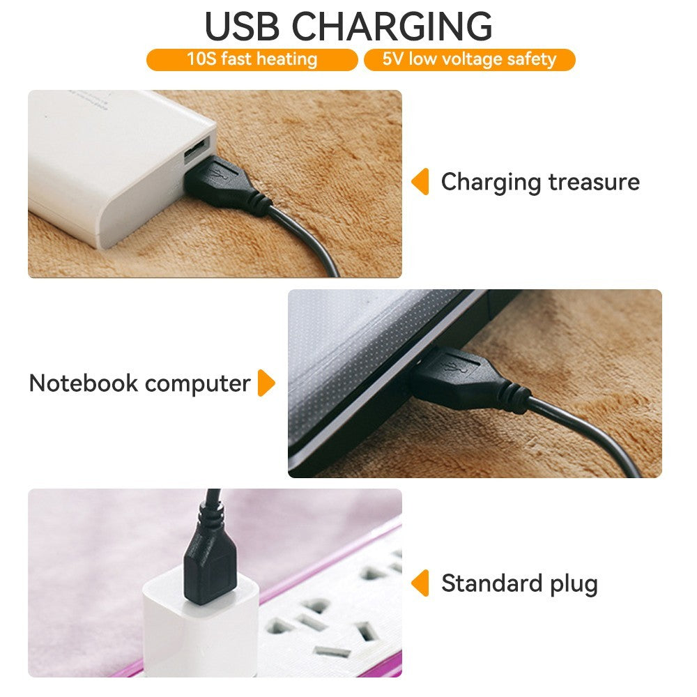 Large USB Electric Heated Blanket Warm Throw Poncho Wrap Blanket Shawl Portable