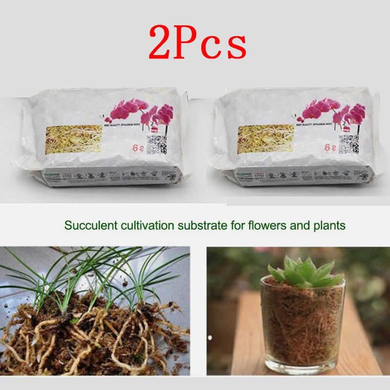 Dried Sphagnum Moss Potted PlantOrganic Nutrition Fertilizer Moisturizing 2X6L
