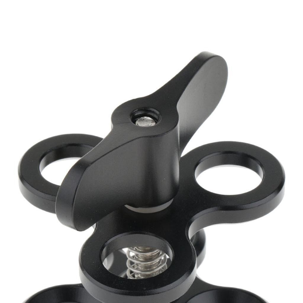 Three-hole ball joint arm underwater diving clamp mount for light