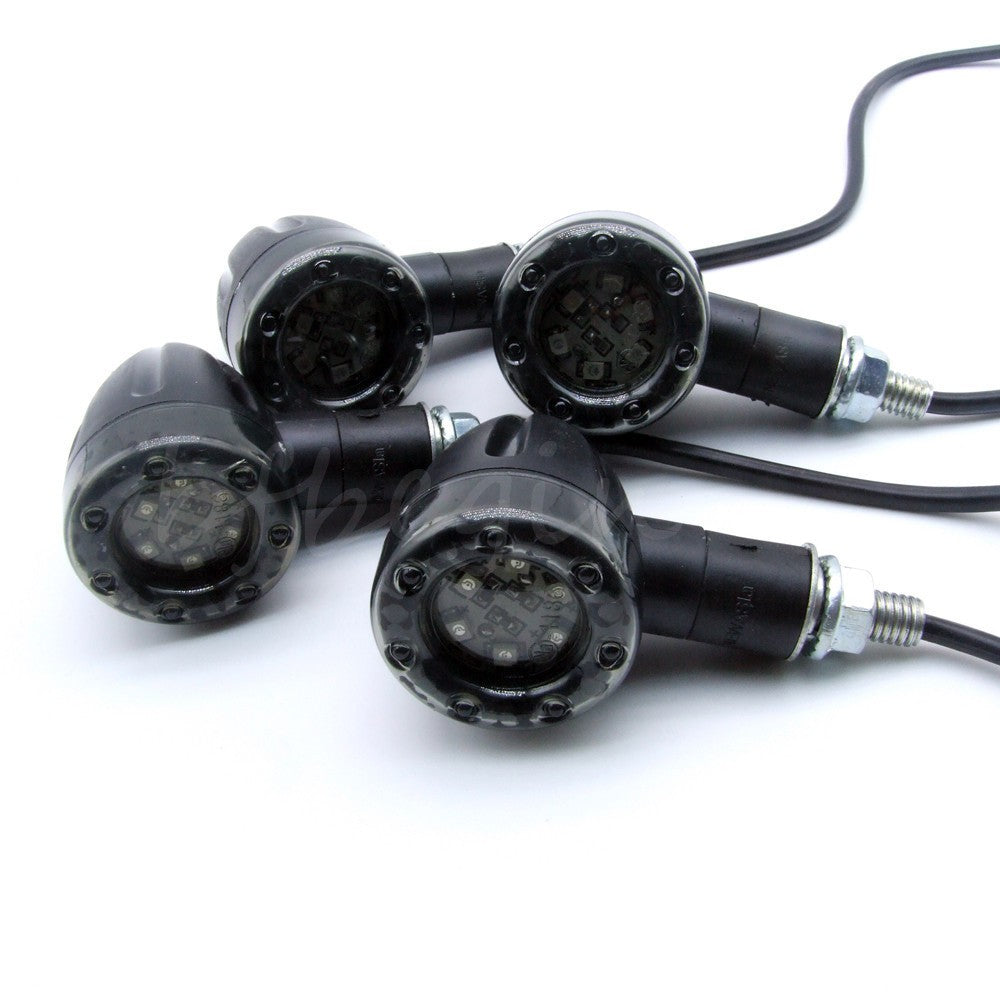 4x Universal Motorcycle LED Amber Lamp Rear Turn Signal Brake lights Indicators