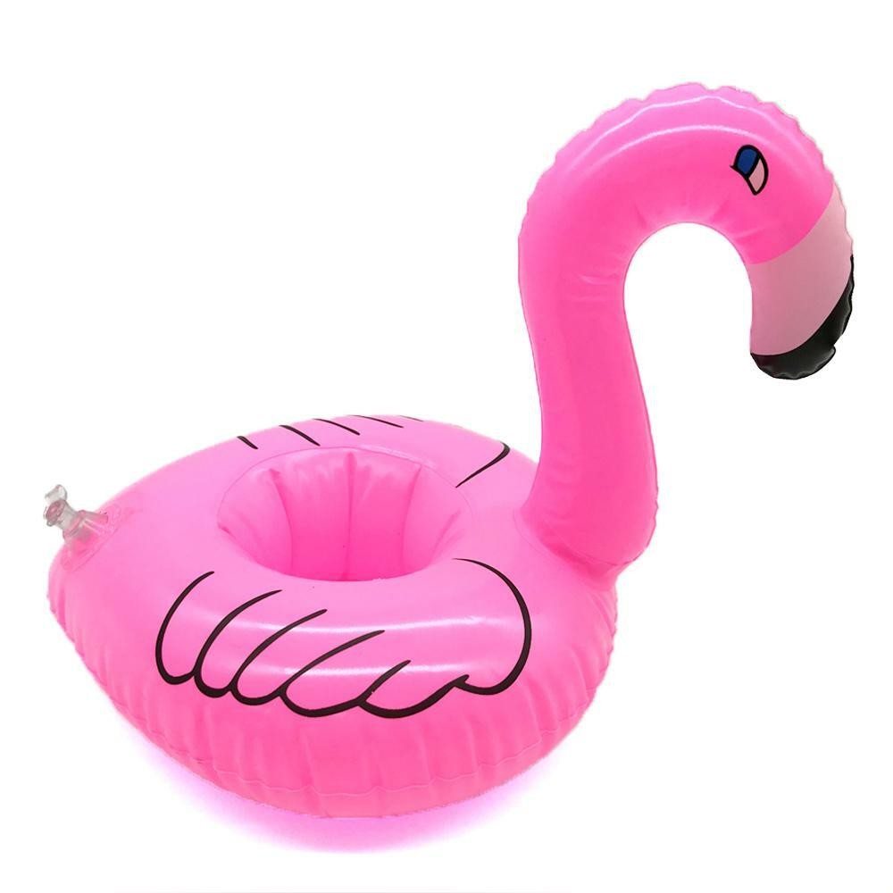 6x Inflatable Flamingo Drink Holders Floating Can Cup Hot Tub Swim Pool Bath Toy