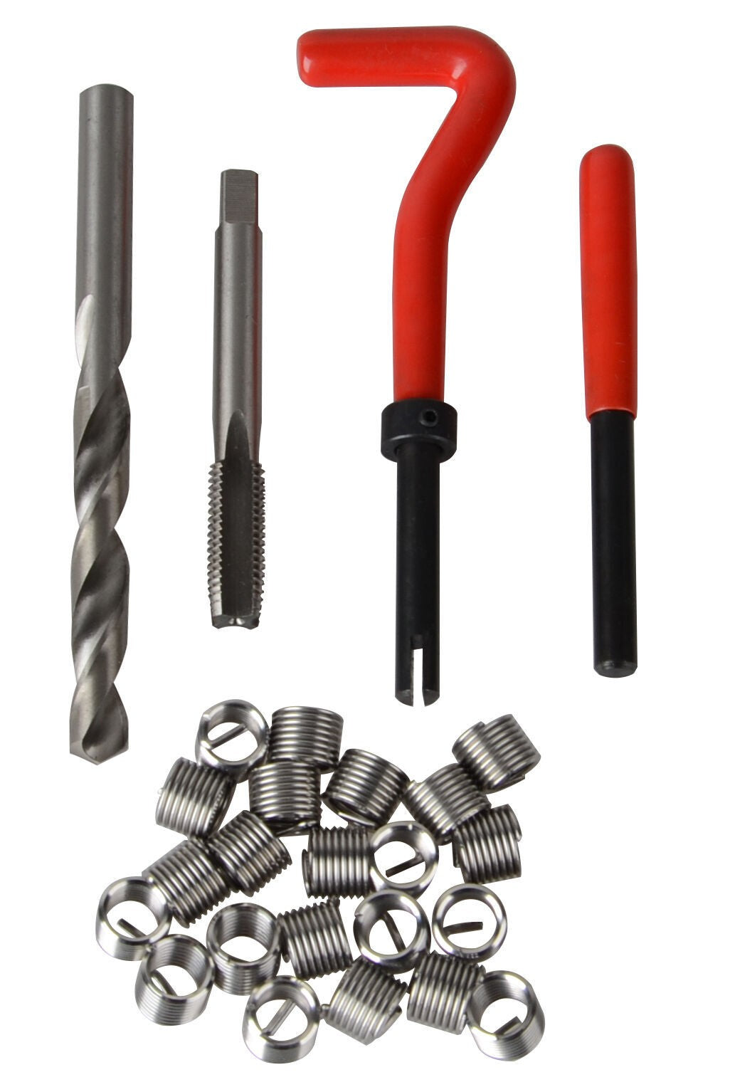 131Pcs-HSS Thread Repair Kit Drill Helicoil Metric Set Heli Coil Tap Insert Case