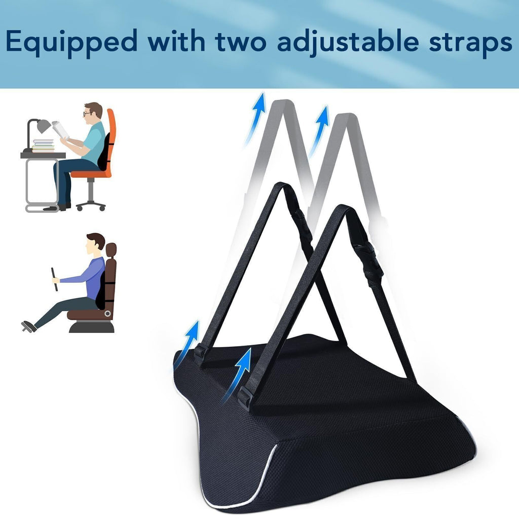 Lumbar Back Support Cushion Wheelchair Office Chair Pillow Memory Foam Car Seat.