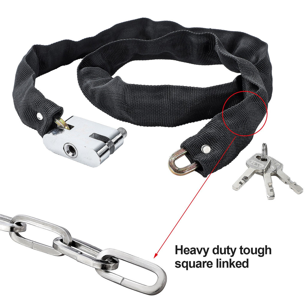 Bike Lock Chain Lock Heavy Duty 1.2m Bike Bicycle Security Padlock Motorcycle UK