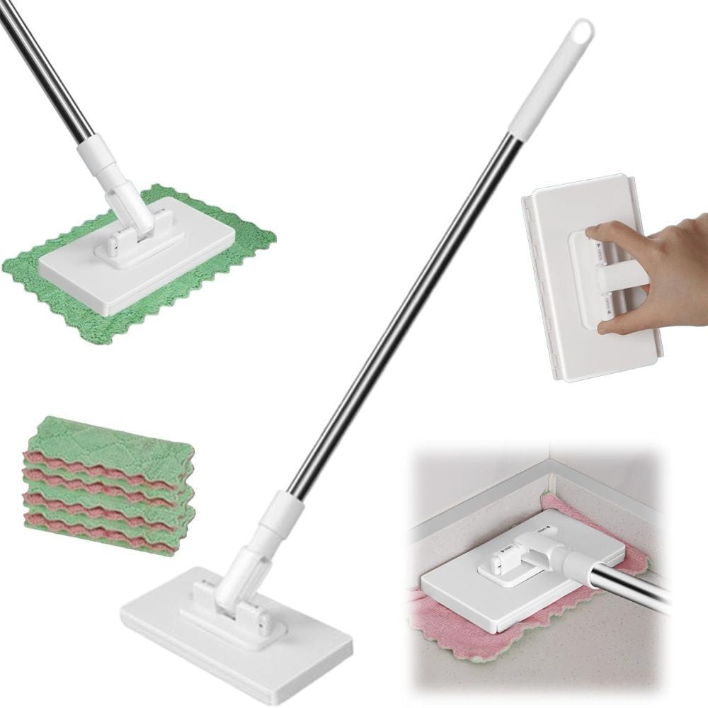 Clamping Dust Mops 360° Rotating Head Automatic Mop Clip  Dust Removal