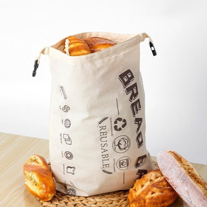 Premium Extra Large Reusable Beeswax Bread Bags Cotton Linen Storage Keep Fresh