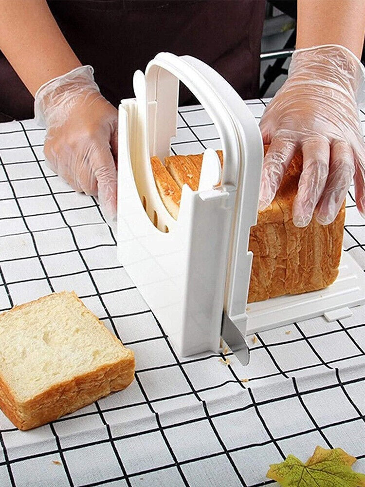 Bread Slicer Foldable Toast Slicer Adjustable Toast Slicing Machine