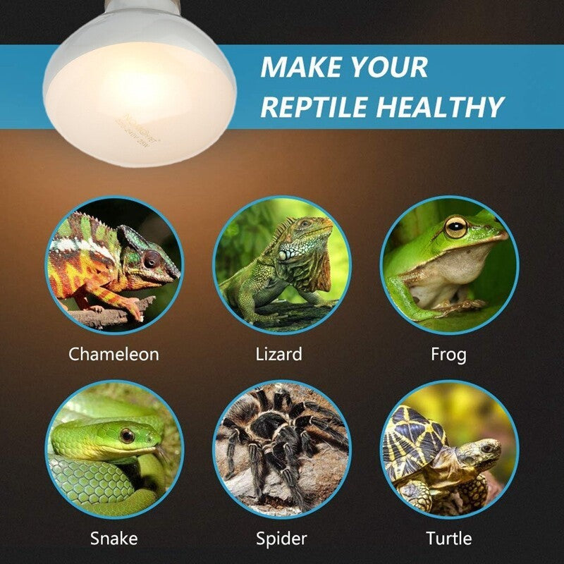 2 Pack Reptile Uvb Uva Heat Lamp Bulb For Truly -Like Heat For Reptile