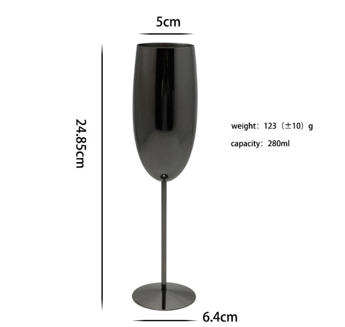 Champagne Cocktail Glasses Goblet Wine Cup 304 Stainless Steel 280ml Bar Pub