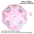Cute Cartoon Kids Folding Umbrella Unicorn Dinosaur UV Sun Rain Umbrella .*