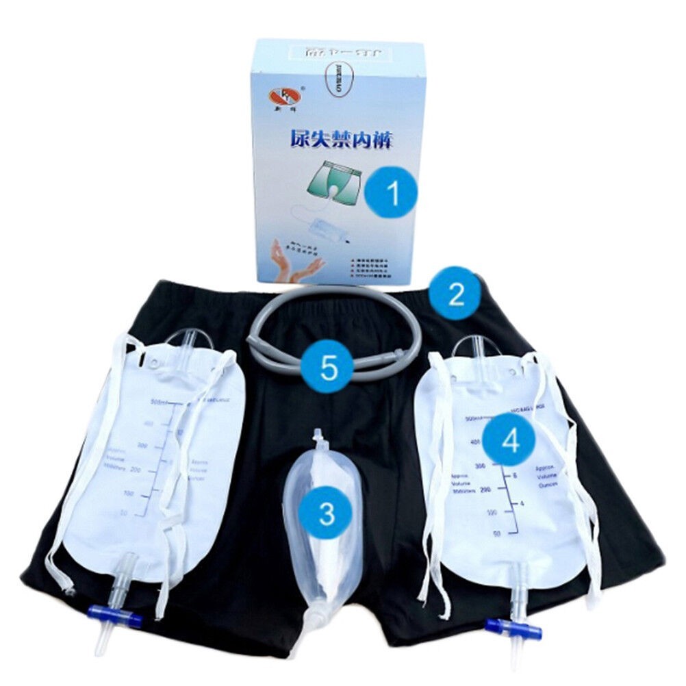 500ml Silicon Male Urine Collector Leg Bag Incontinence Urinal with Catheter