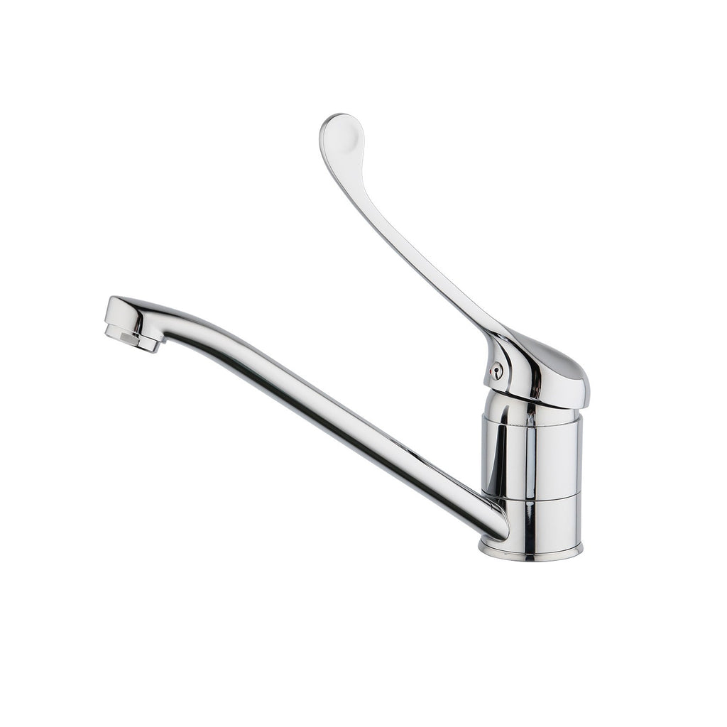 Hospital Medical Faucet Long Handle Single Hole Mixer Faucet Arm Touch Wash Taps