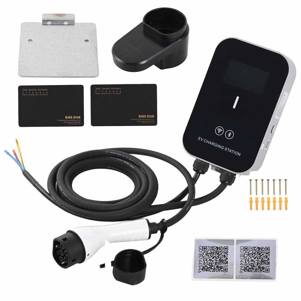 Car Charge Type 2 Electric Car Charging Station 32A 7KW EV Charger With 5M Cable