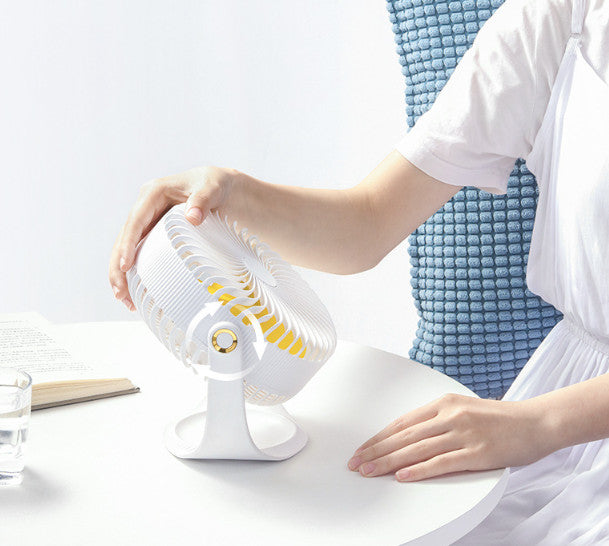 7 Inch Rechargeable Desk Fan - Small Quiet Personal Cooler Powered Portable