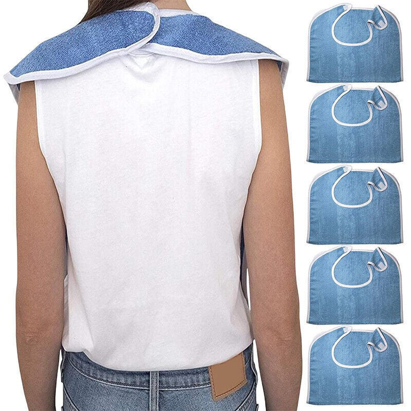 4pcs Bibs for adults woman men eating bibs aprons long for the elderly seniors