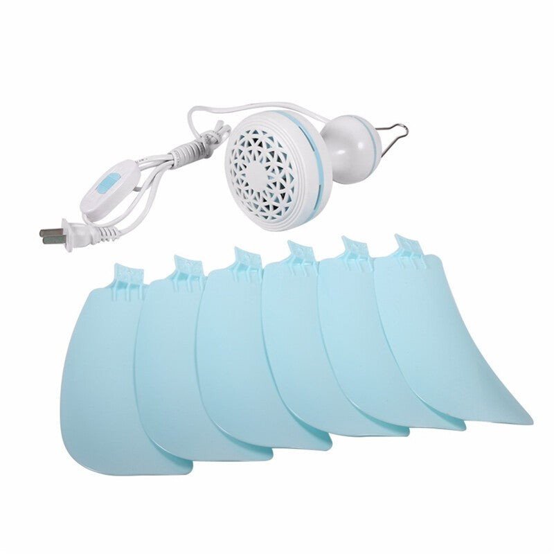 220V 16'' Portable 6 Blades Mini Ceiling Fan Hanging Summer Cooler Household