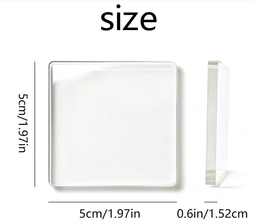 DIY Acrylic Fridge Magnets Kit with Adhesive Backing, Square Magnetic Frames