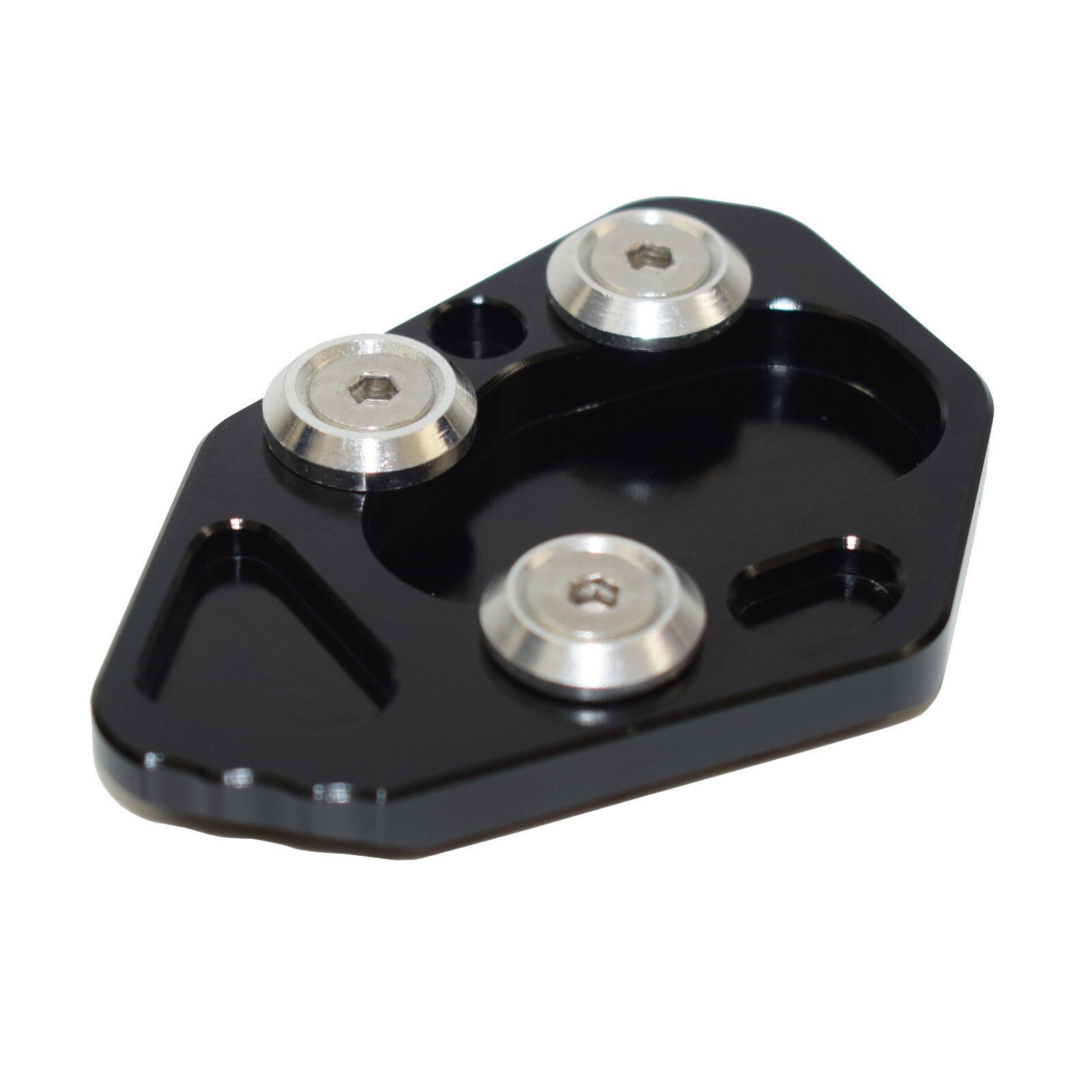 Kickstand Side Stand Extension Puck Plate Pad Black For BMW F800S F800ST F800GT