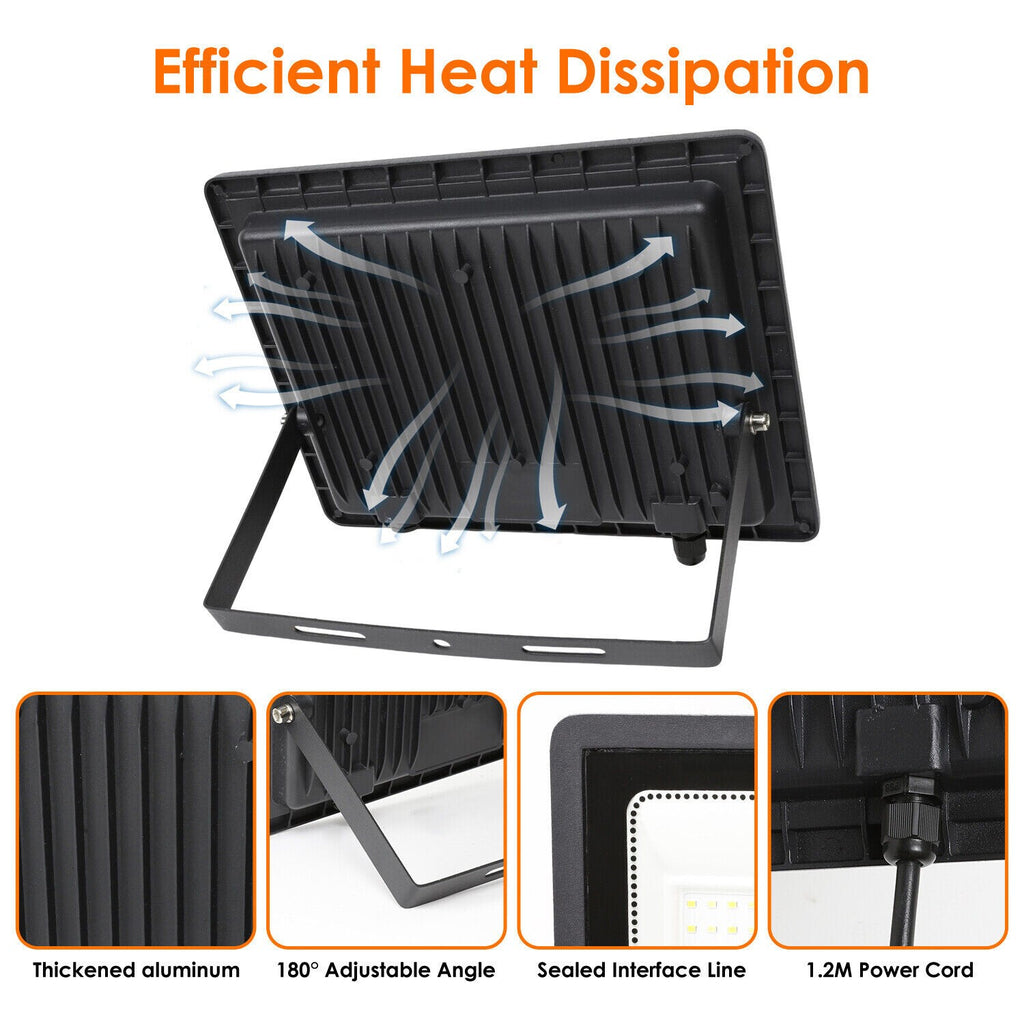 PIR Sensor 100W LED Floodlight Outdoor Garden Security Lamp Lighting