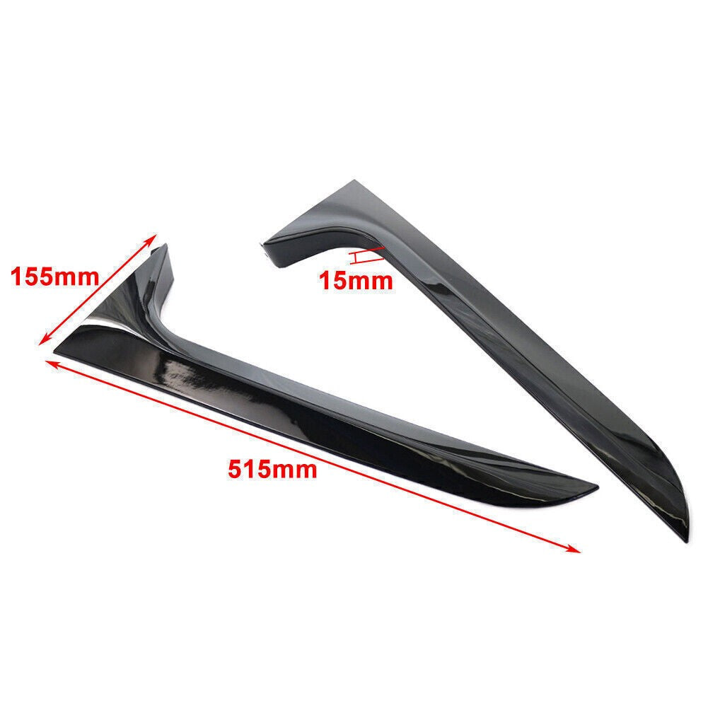 2xGloss Black Rear Window Side Spoiler Canard Splitter Trim For Audi A6 C7 Avant