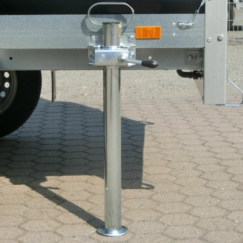 2X Trailer Leg Prop Stands and Clamps 48mm x 700mm length Support Tube Caravan