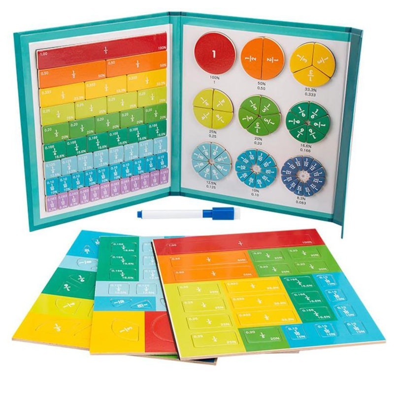 Magnetic Fraction Demonstration Book, Magnetic Fraction Tiles