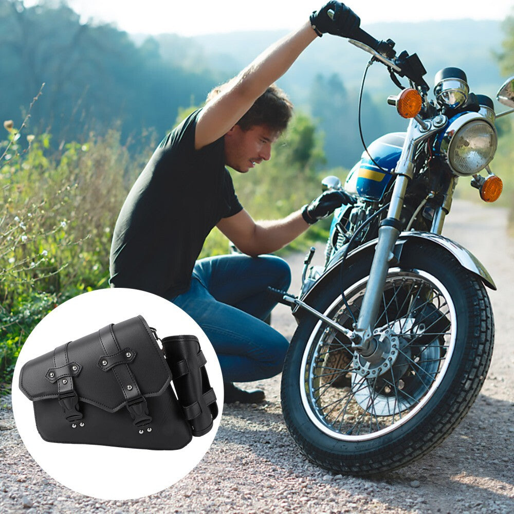 PU Left Side SOLO SWING BAG Saddlebag For Harley Sportster XL 883 1200,48,72