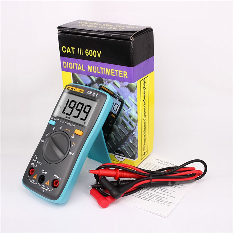Digital Multimeter Large Screen Fluke Portable Voltmeter Ammeter Meter AC/DC