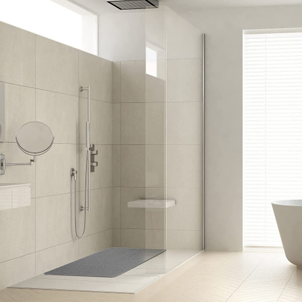 40x60cm Loofah Shower Mat for Inside Shower Non-Slip Anti Mould PVC Bath Mat
