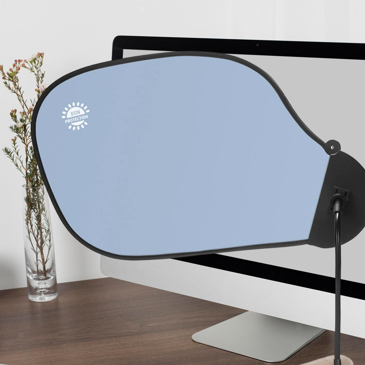 Clip on Foldable Desk Cubicle Sun Shade with Clamp Multipurpose for Working.*