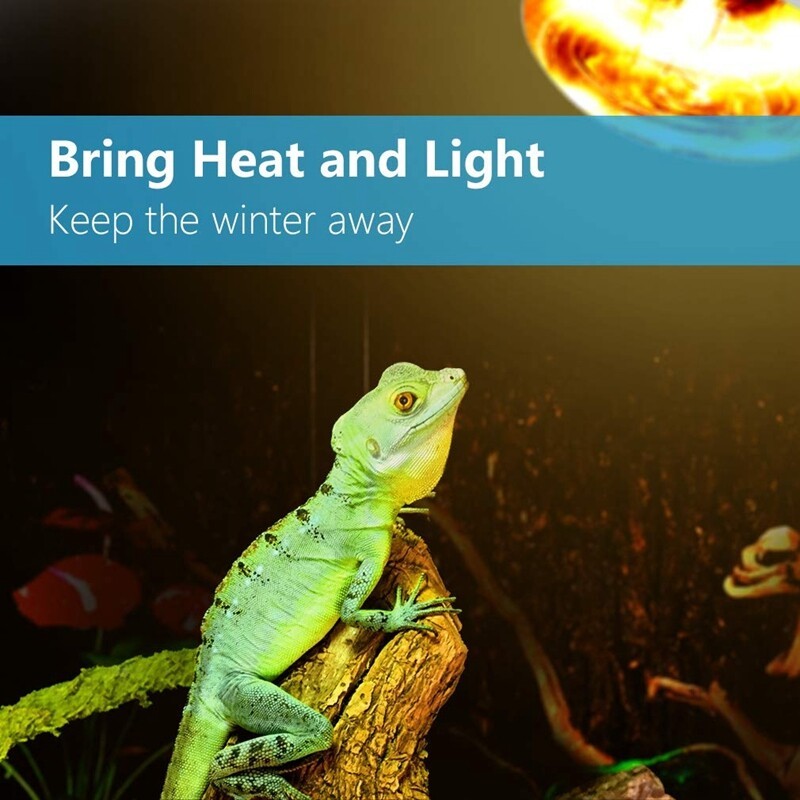 2 Pack Reptile Uvb Uva Heat Lamp Bulb For Truly -Like Heat For Reptile