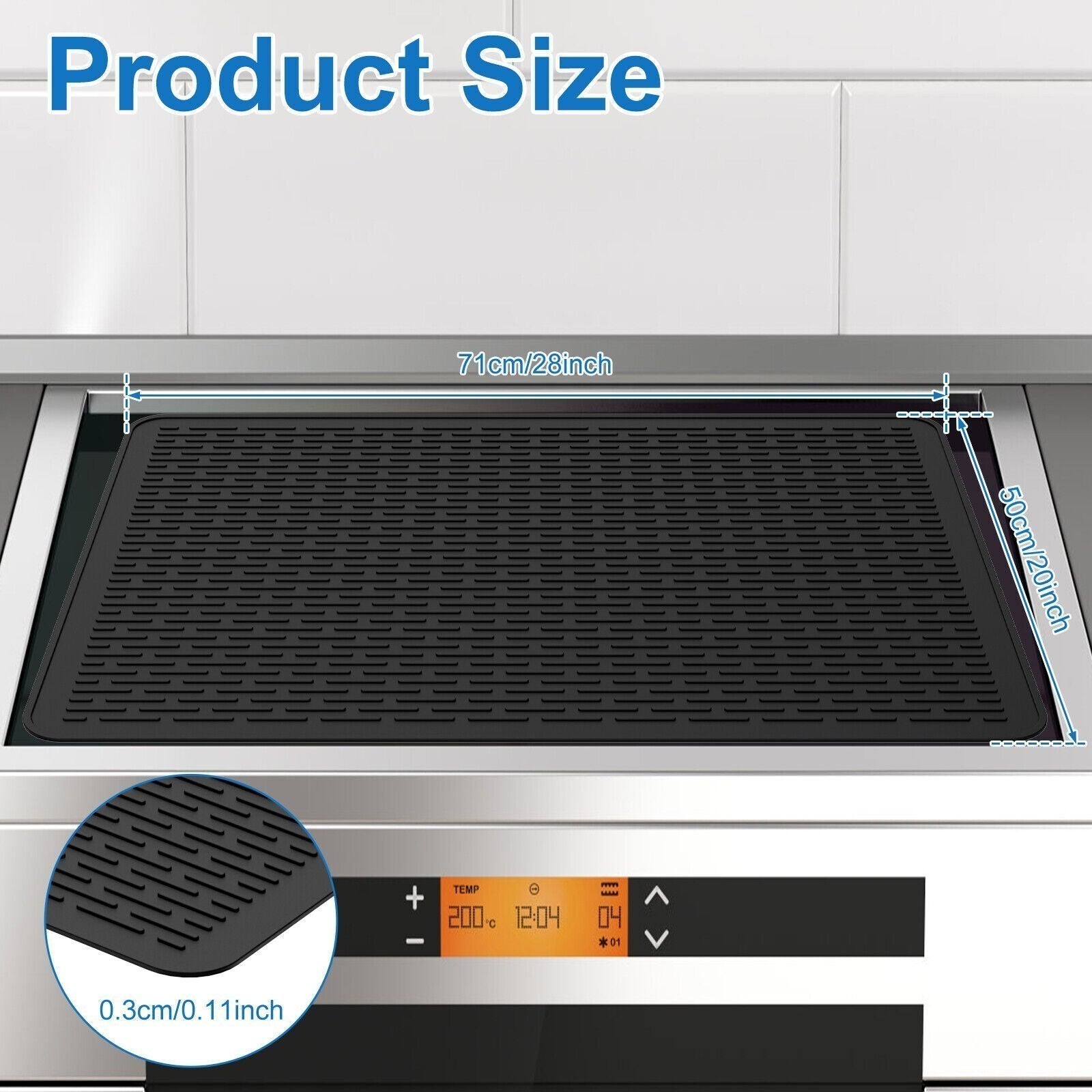 70x50cm Heat Resistant Stove Cover Electric Induction Hob Protector Mat UK