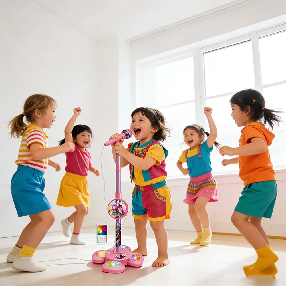 Children's Toy Kpop Demon Music Microphone with Light Microphone Can Play Songs