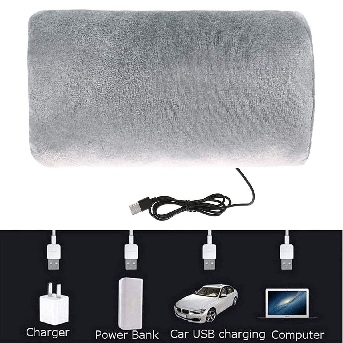 Heated Muff Hand Warmer USB Rechargeable Rapid Warming Hand Muff Justifiable UK