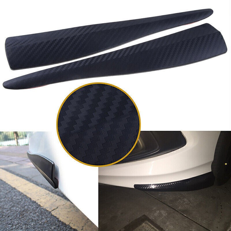 2X Car Carbon Fiber Anti-rub Strip Bumper Body Corner Protector Guard Trim