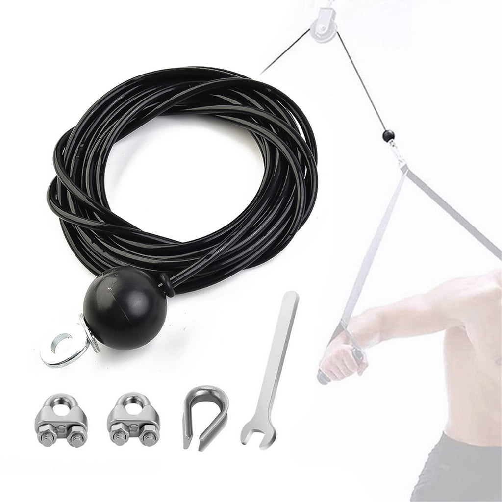 Adjustable Steel Wire Rope Kit DIY Weight Multi Gym Cable Fitness Pulley Tool