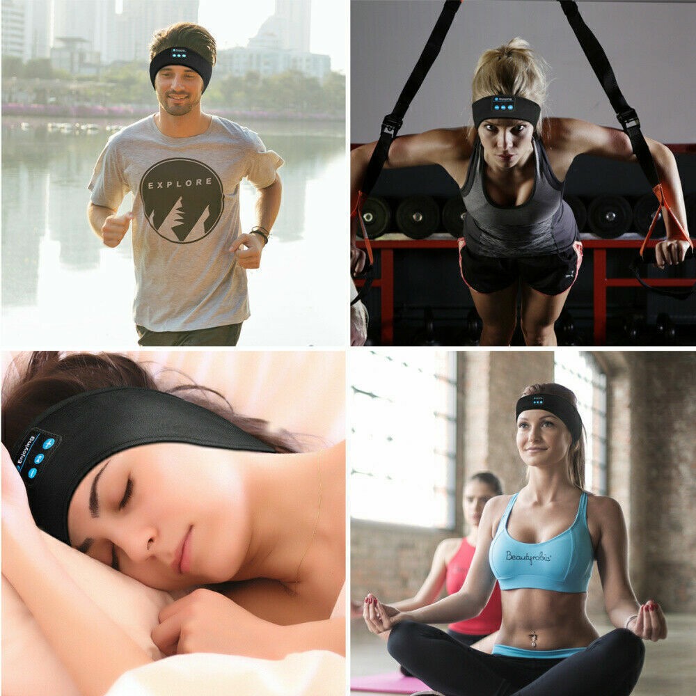 Bluetooth 5.0 Sleep Headphones Headband Wireless Soft Sleep Mask Earphones