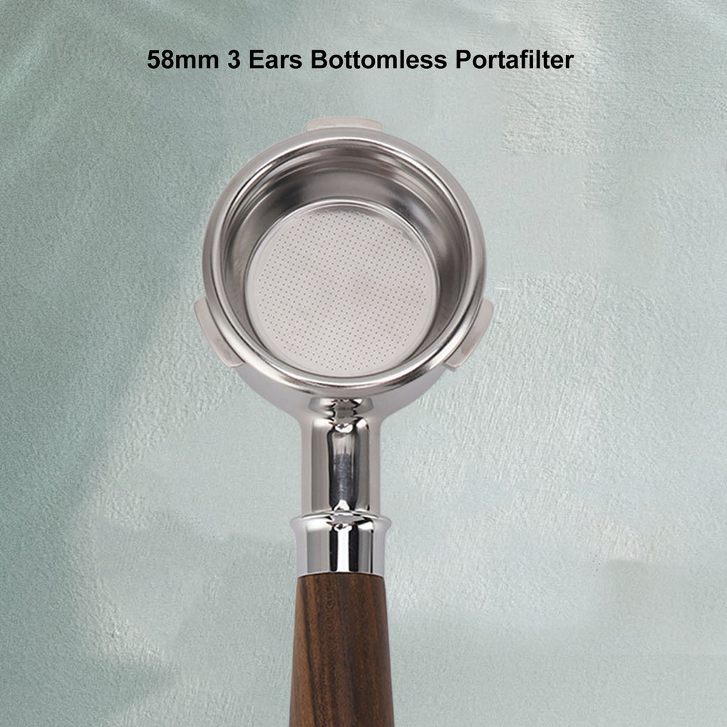 58mm Bottomless Portafilter 3 Ears Stainless Steel Coffee Portafilter Solid NDE