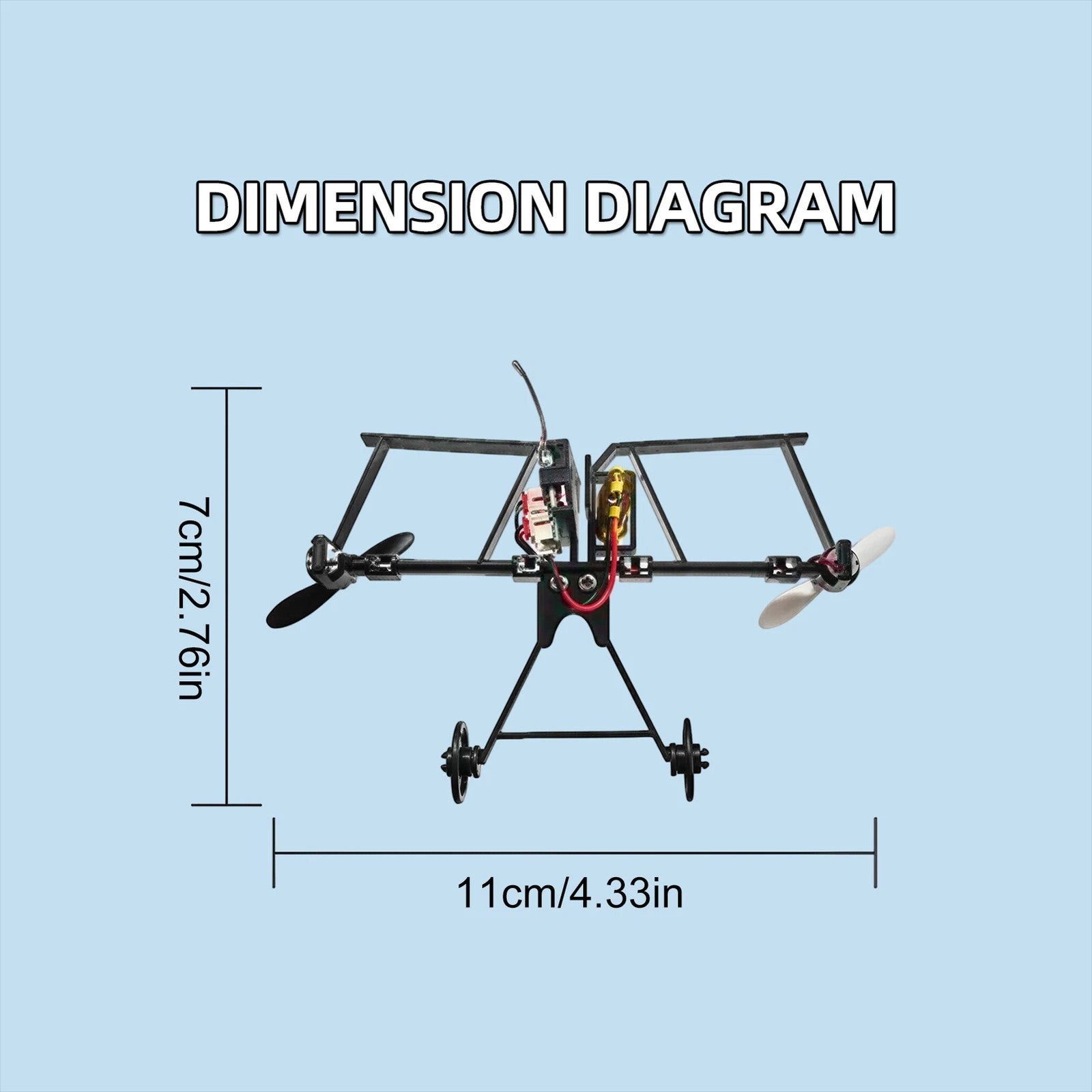 DIY Remote Control Paper Plane Power Kit 4-Channel RC Aircraft Building Parts