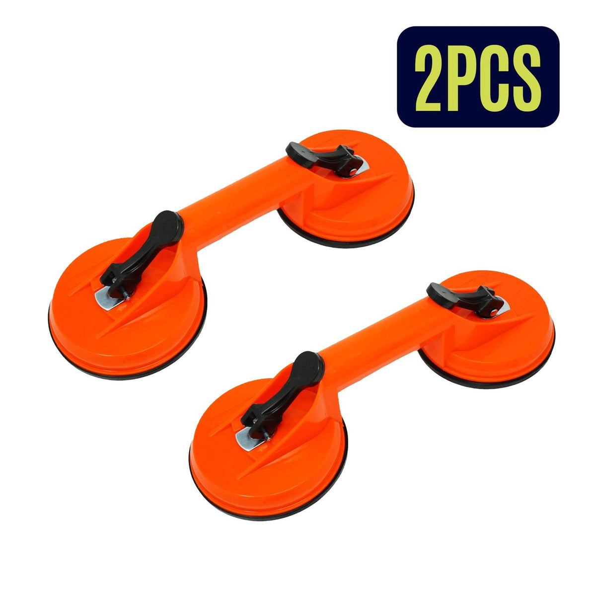2x Double Suction Cup Vacuum Glass Lifter – 100 kg Capacity for Handling Glass